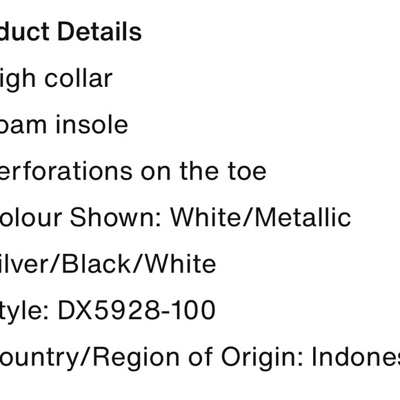 *NWT * Nike Dunks SE in White/ Metallic Silver - Picture 10 of 10